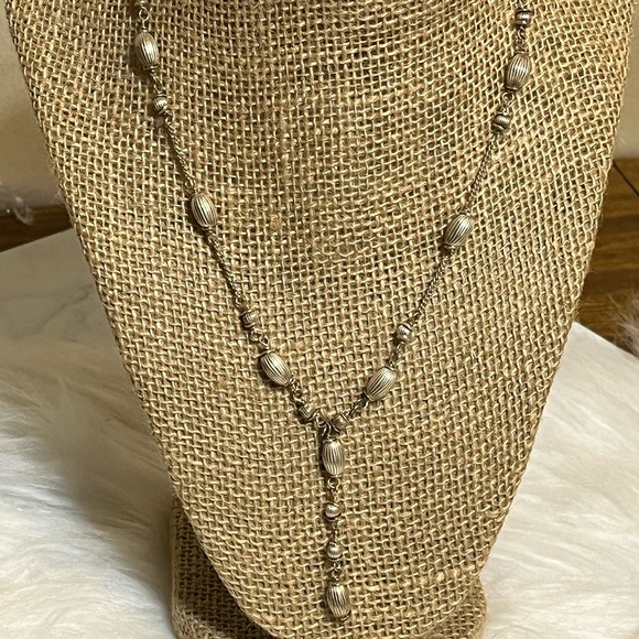 Vintage Jewelry - Vintage Sterling Silver 925 Italy Y Necklace